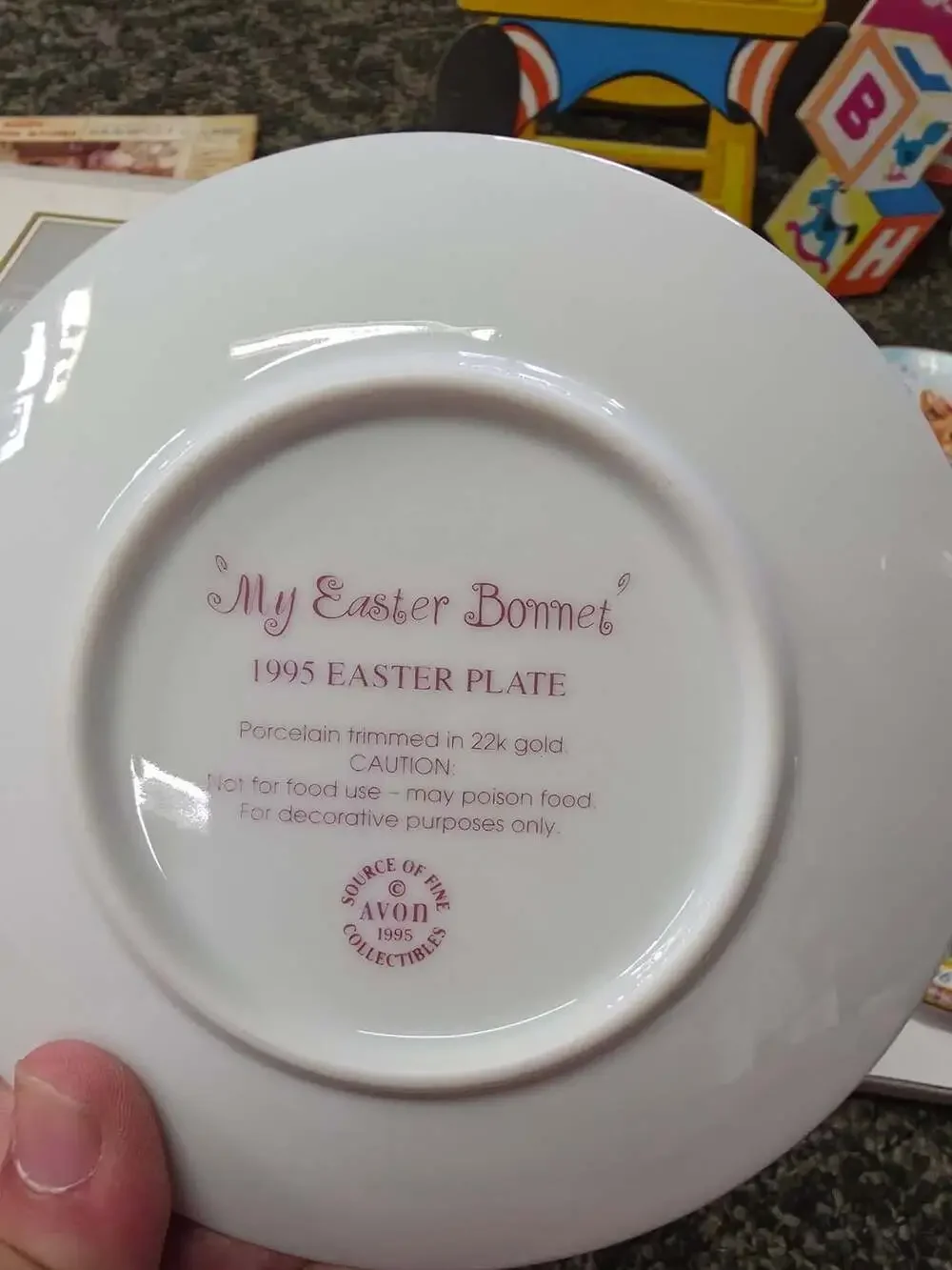 Avon Easter 1991 Collector Plate Decorative